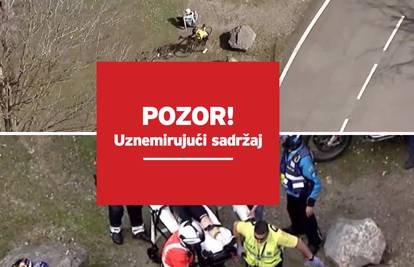 VIDEO Grozan pad biciklista u Baskiji: Prvak Toura na nosilima