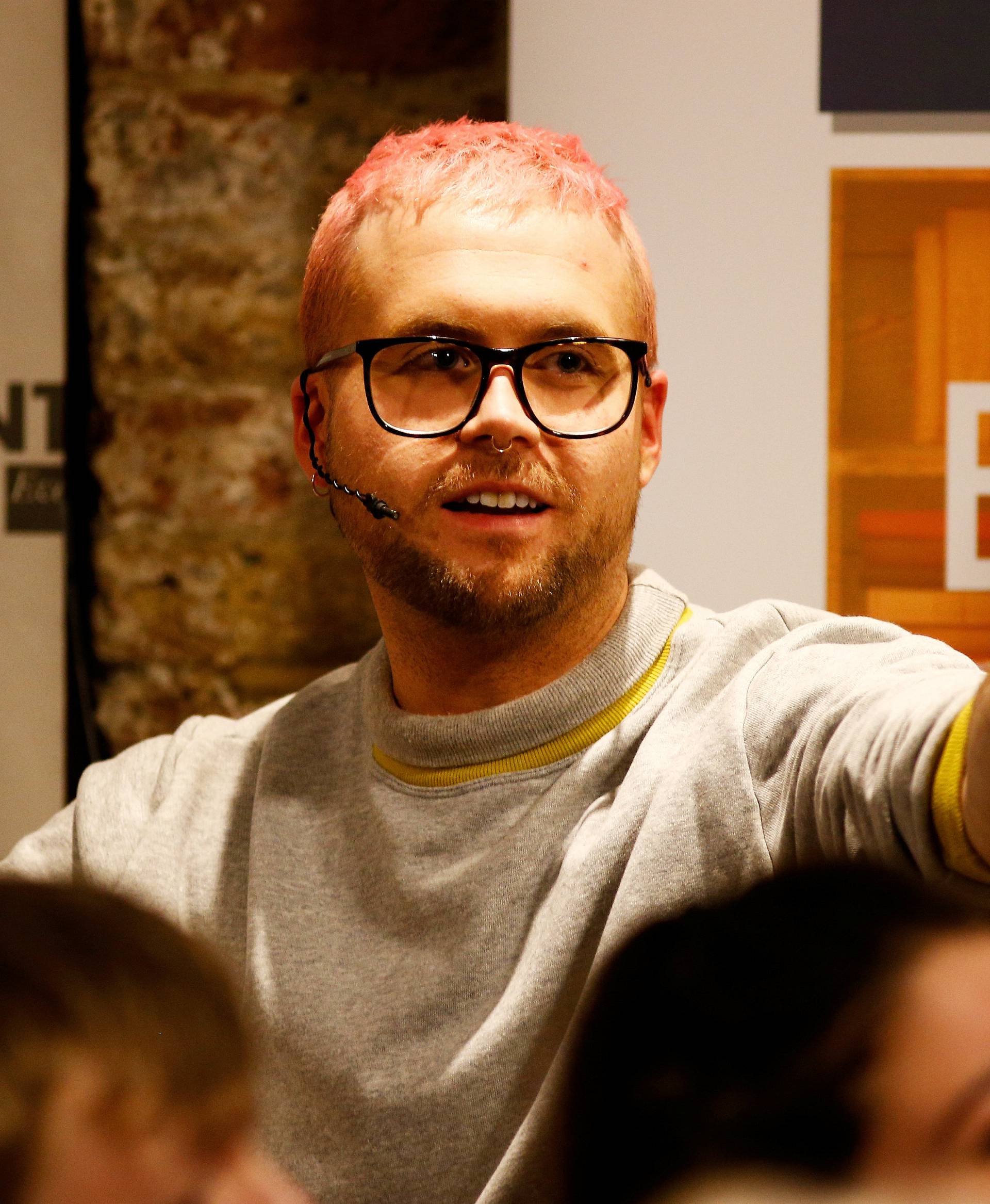 Christopher Wylie, a whistleblower who formerly worked with Cambridge Analytica, speaks at the Frontline Club in London