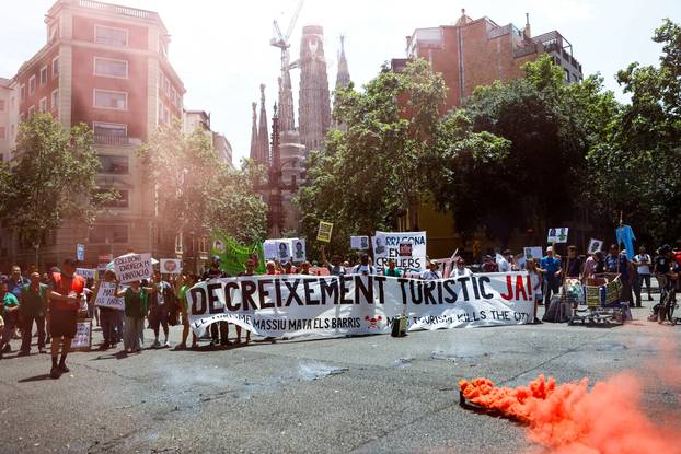 Anti-tourism protest in Barcelona
