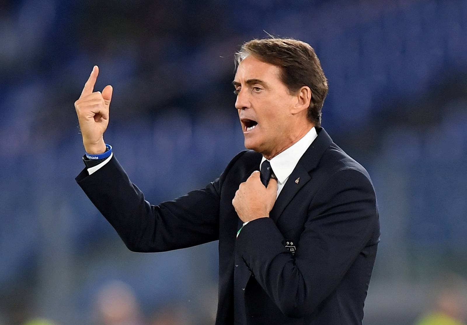 FILE PHOTO: Italy coach Roberto Mancini