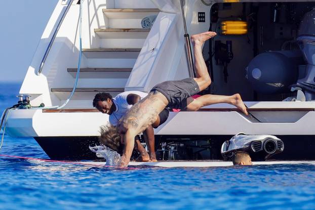 Zlatan Ibrahimovic and his wife Helena enjoy holiday with their kids on a yacht in St-Tropez