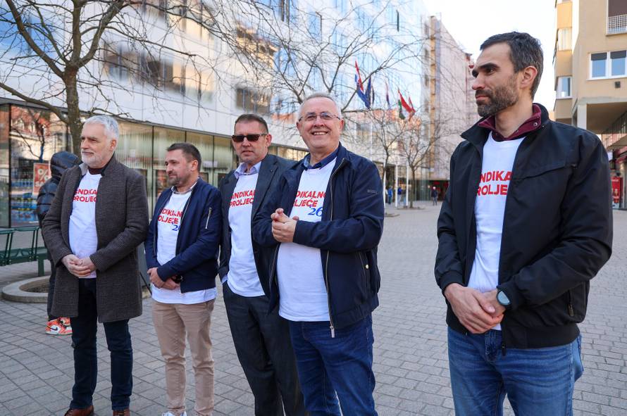 Zagreb: Predstavnici šest sindikata javnih službi održatli su konferenciju za medije na temu "Sindikalno proljeće počinje"