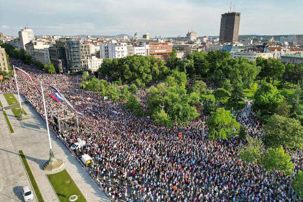 Serbian opposition parties protest against violence and in reaction to the two mass shootings, in Belgrade