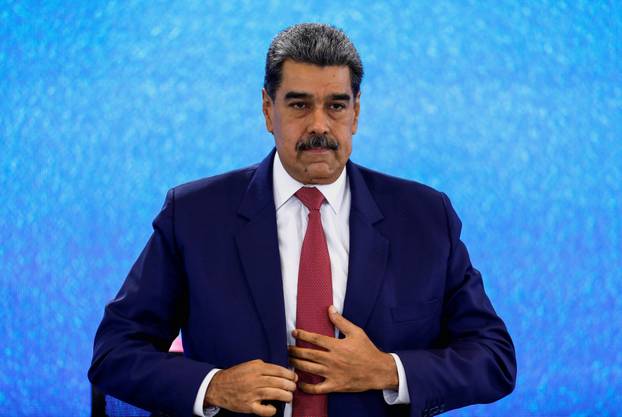 Venezuela's President Nicolas Maduro holds a press conference, in Caracas