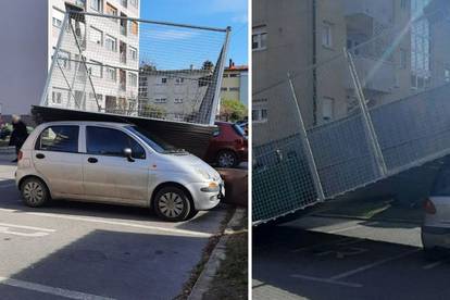 VIDEO Nevjerojatno: Vjetar u Koprivnici digao mobilnu garažu u zrak i oštetio auto