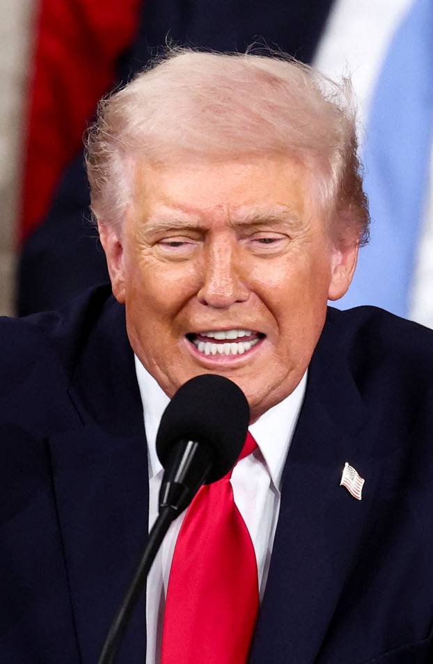 U.S. President Donald Trump delivers the State of the Union address at the U.S. Capitol in Washington D.C.