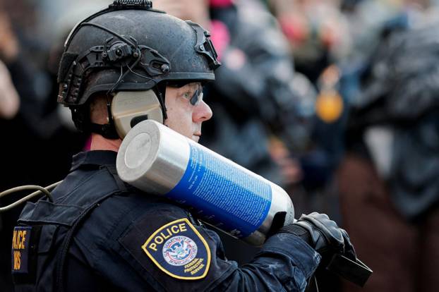 "No Kings" protest, in Portland