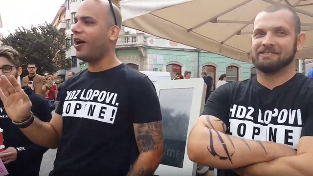 'Policija nam najavila uhićenje jer nosimo majice 'HDZ lopovi'