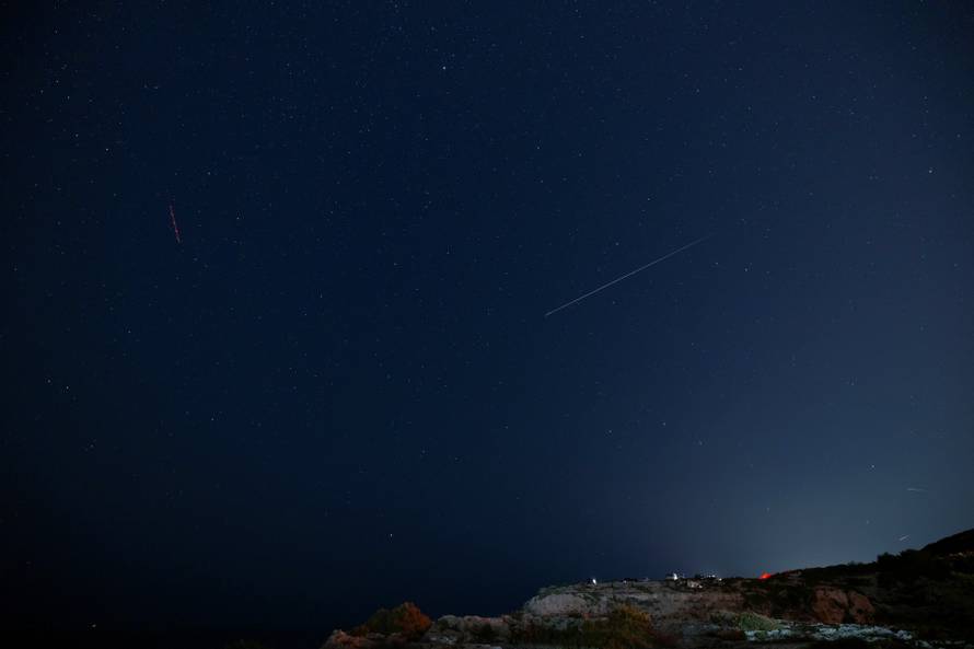 Annual Perseid meteor shower over Malta