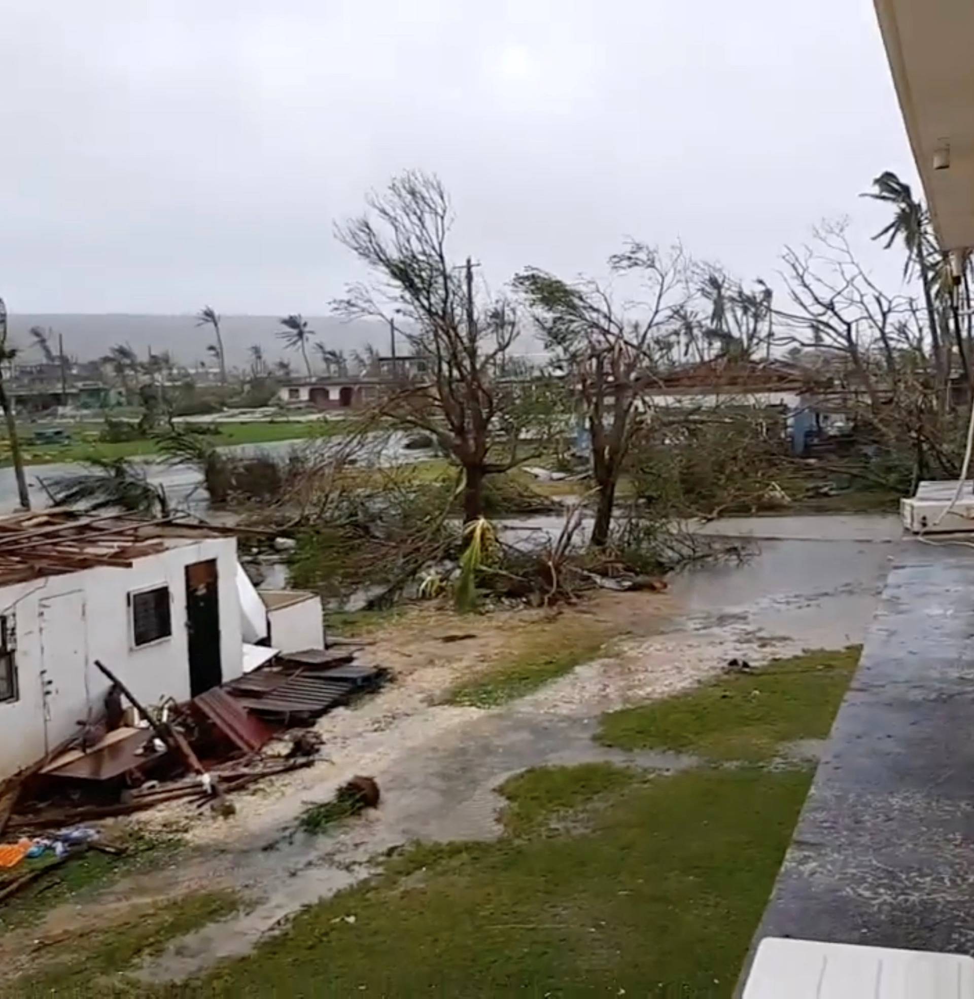 A view shows damages caused by Super Typhoon Yutu in Tinian