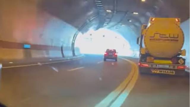 VIDEO Policija  traga za vozačem koji je jurio  suprotnim smjerom u tunelu kod Dubrovnika!