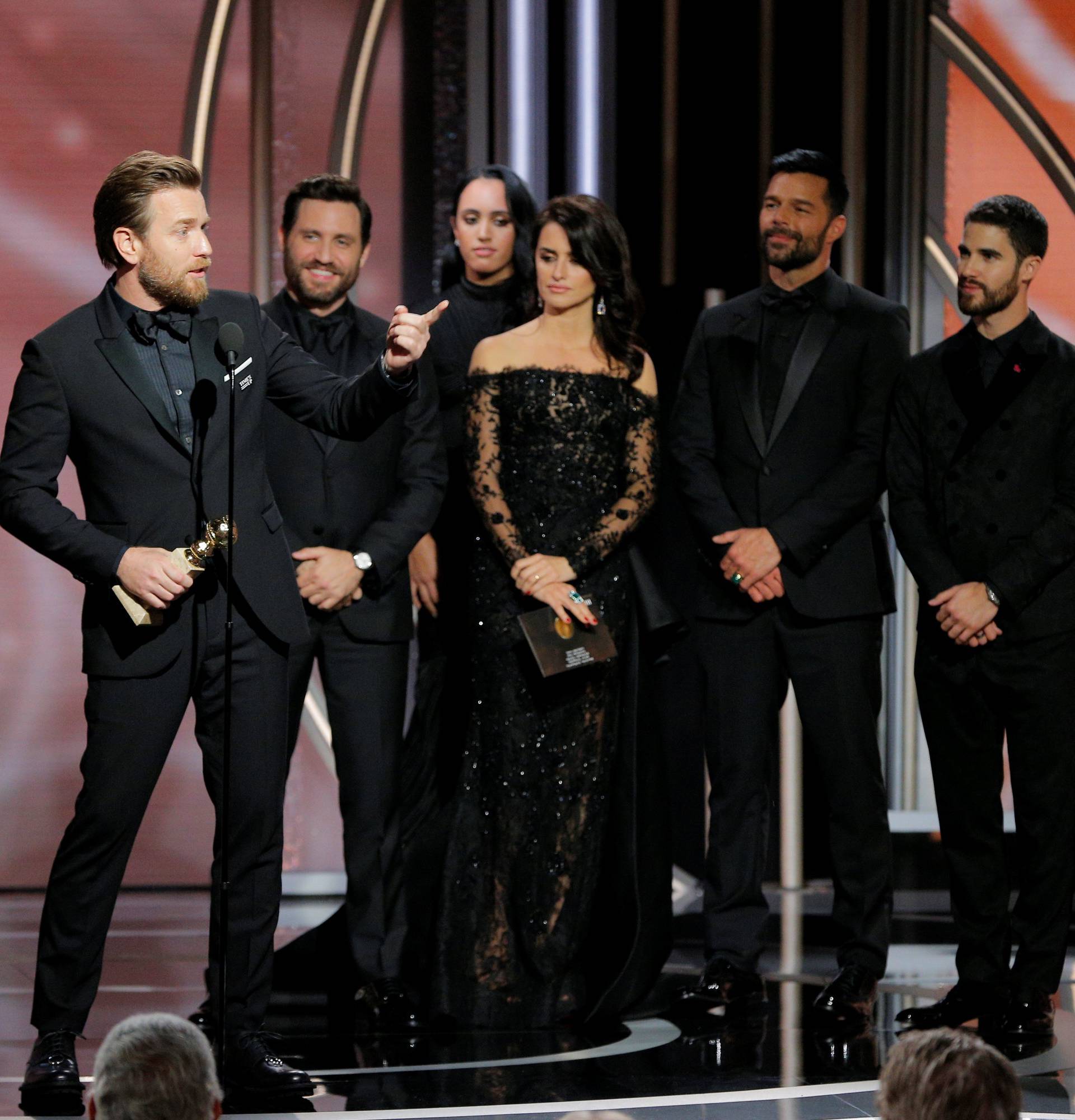 Ewan McGregor winner Best Performance by an Actor in a Television Limited Series or Motion Picture Made for Television "Fargo" speaks at the 75th Golden Globe Awards in Beverly Hills, California