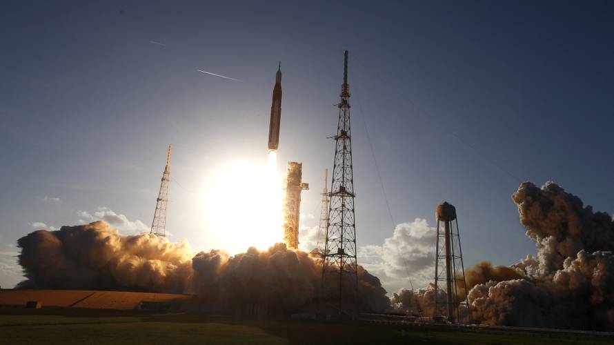 NASA's Artemis II mission to fly by the moon lifts off from the Kennedy Space Center in Cape Canaveral, Florida, U.S.