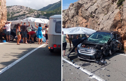 U sudaru autobusa i auta kod Senja ima ozlijeđenih: 'Prizor je bio neugodan, auto je skršen'