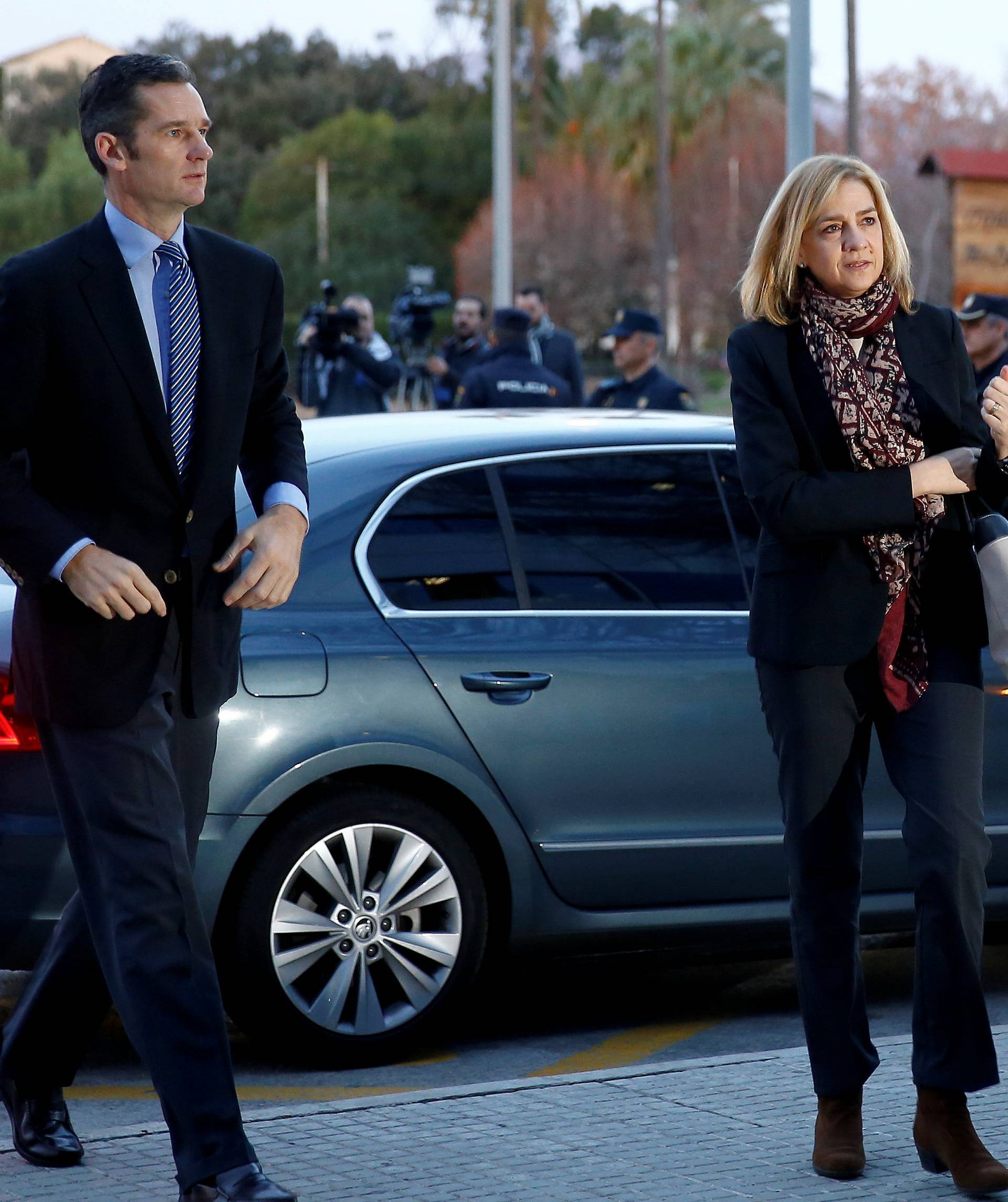 FILE PHOTO: Spain's Princess Cristina arrives at the court with husband Urdangarin in Palma de Mallorca