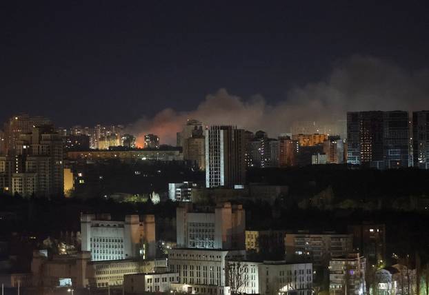 Russian missile strike in Kyiv