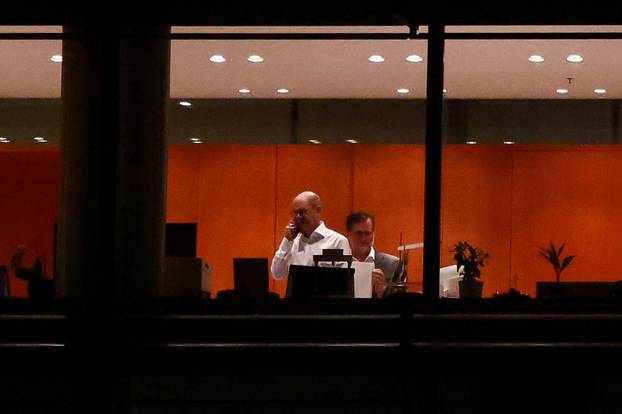 German Chancellor Scholz is seen in the Chancellor's office before a coalition meeting, in Berlin