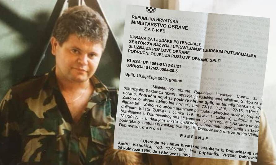 Vlahušiću status branitelja zbog 15 dana rada u Sanitetu