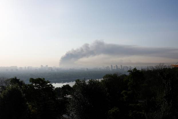 Aftermath of Russian drone and missile attacks in Kyiv