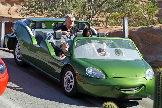 EXCLUSIVE: Alec Baldwin takes all 5 of of his kids and 2 Nannys to Disneyland for a fun day