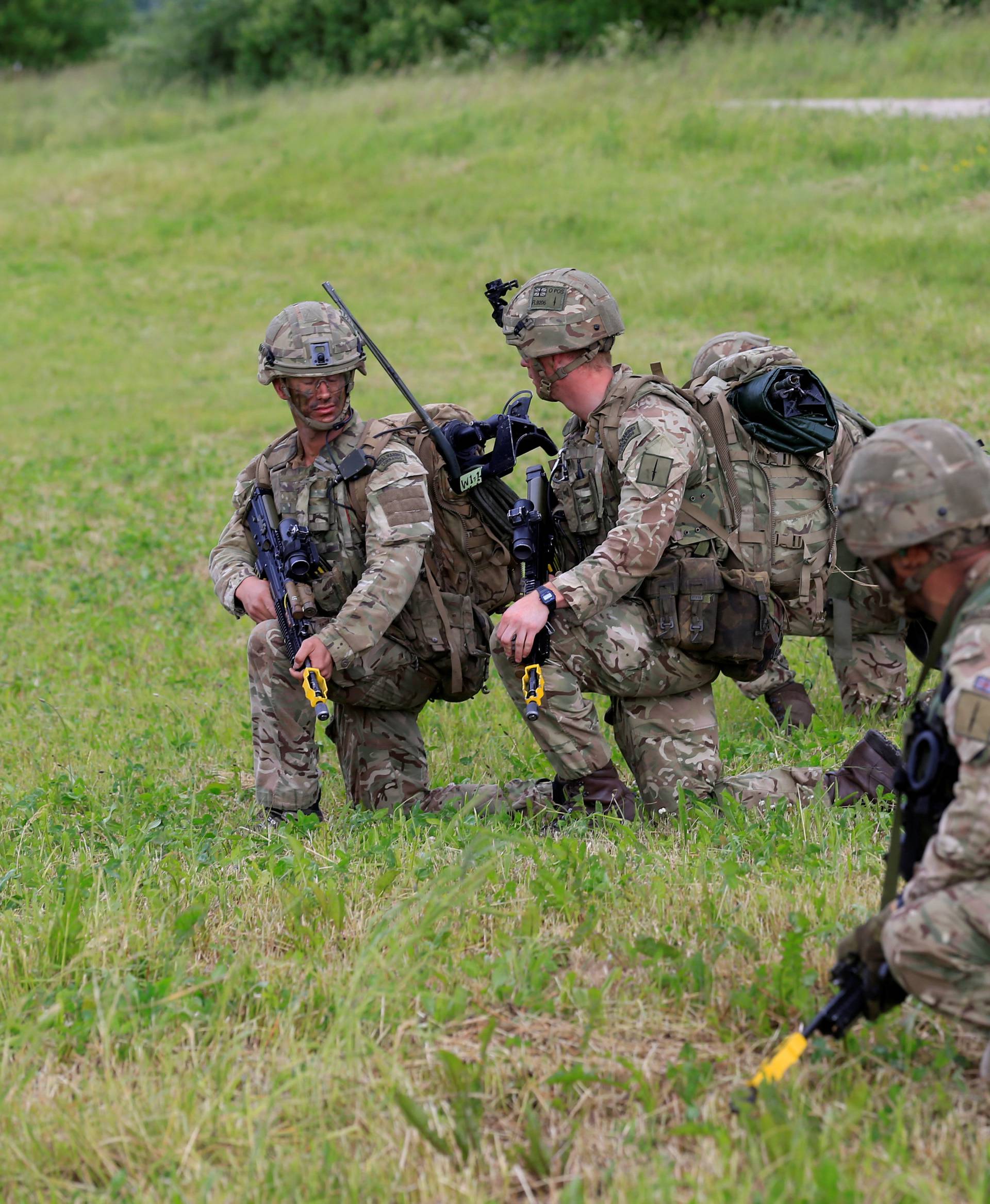 U.S. army soldiers take part in Suwalki gap defence exercise in Mikyciai