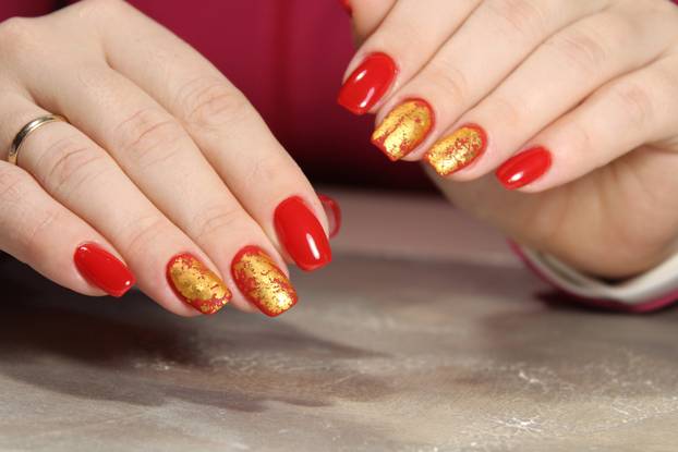 fashion manicure with a design