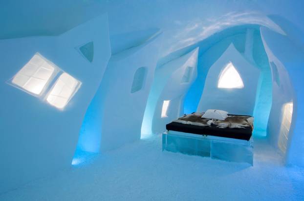 Art suite at the Ice hotel in Jukkasjrvi, Sweden.