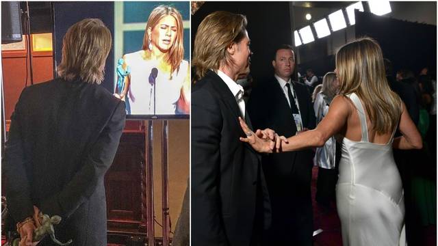 Brad joj nije htio pustiti ruku: Zaljubljeno je gledao u Aniston