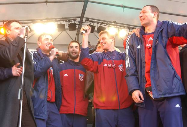 Zagreb: Doček svjetskih rukometnih prvaka, 03.02.2003.