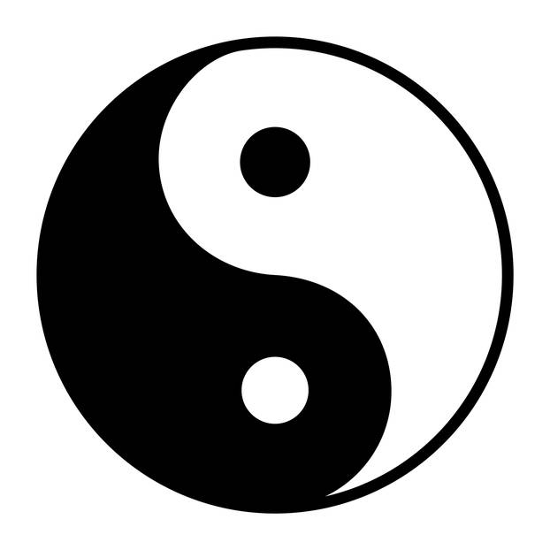 Ying yang symbol of harmony and balance