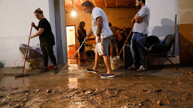 Heavy rains in Alcanar, Spain