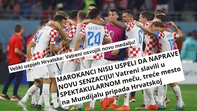 'Marokanci ostali bez senzacije, Hrvatska im srušila snove, nova medalja Vatrenih, Oršić junak'