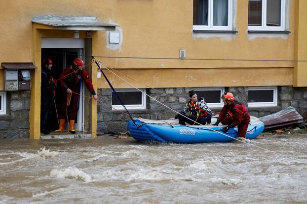Aftermath of heavy rainfall in Jesenik