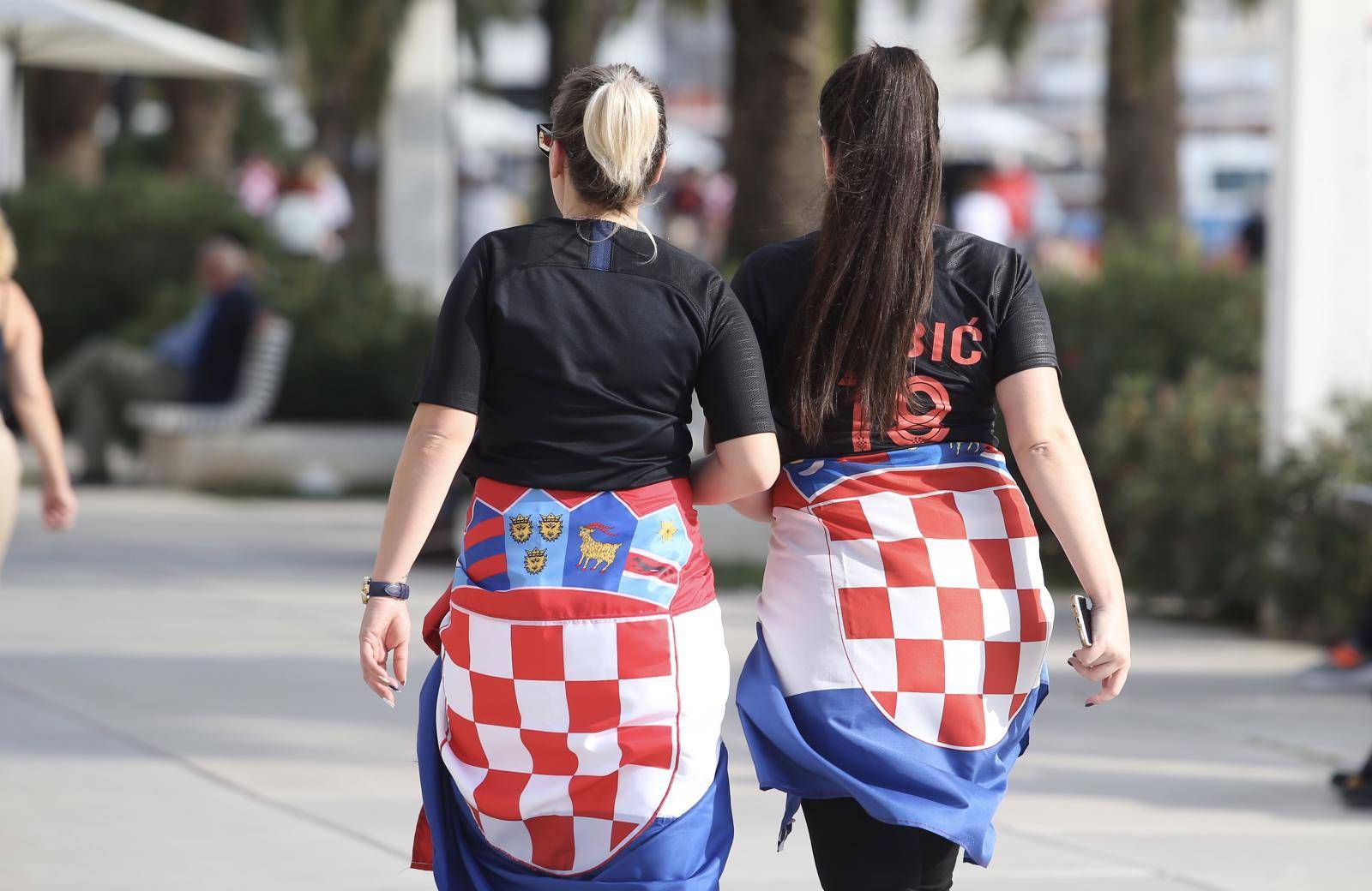 Split: Atmosfera u gradu uoÄi utakmice Hrvatska - MaÄarska