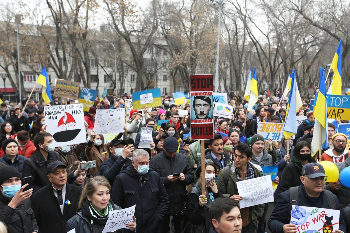 Kazahstan, saveznik Moskve odobrio prosvjed protiv rata