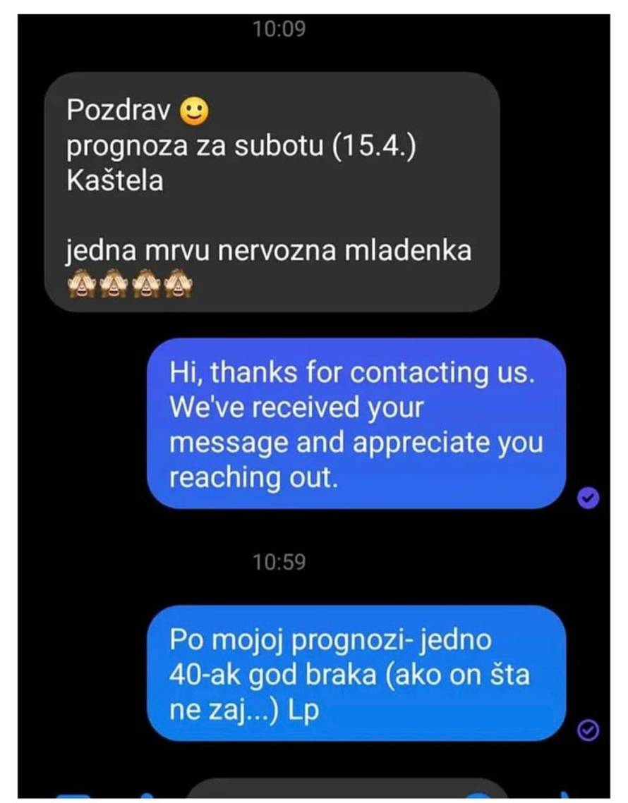 'Malog Vakulu' pitala mladenka za vrijeme, a njegov odgovor sve je nasmijao: 'Ako ne zaj***'