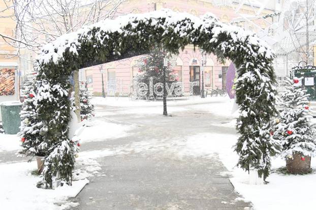 Prvi ovogodišnji snijeg u Bjelovaru