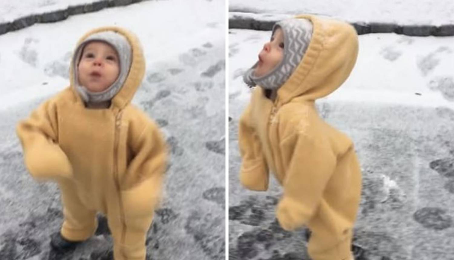 Dječačić se prvi put susreo sa snijegom - pogledajte reakciju!