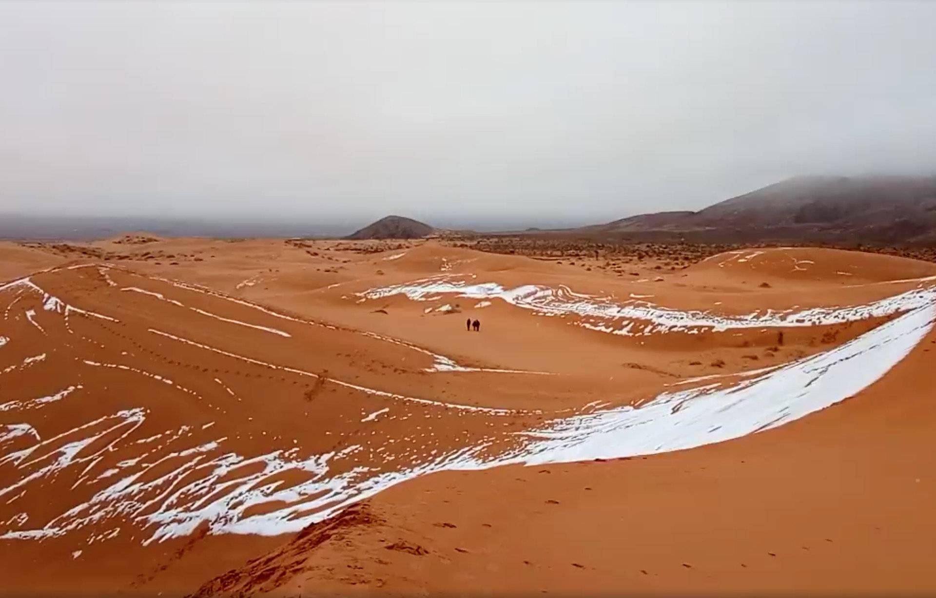 View of snow in the Sahara, Ain Sefra