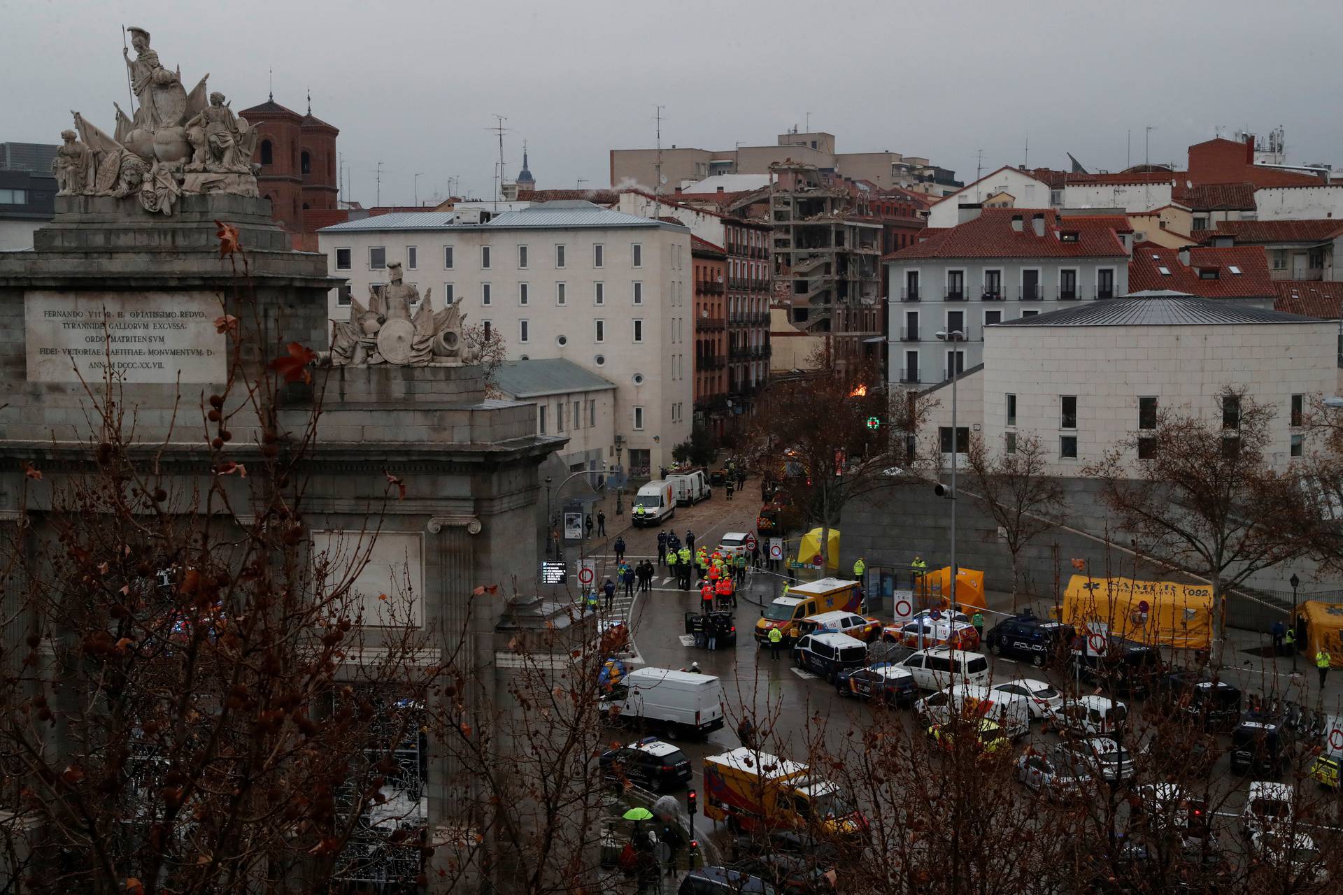 Explosion in Madrid downtown