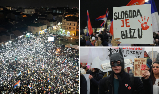 FOTO Rijeke studenata stigle na masovni prosvjed u Kragujevcu