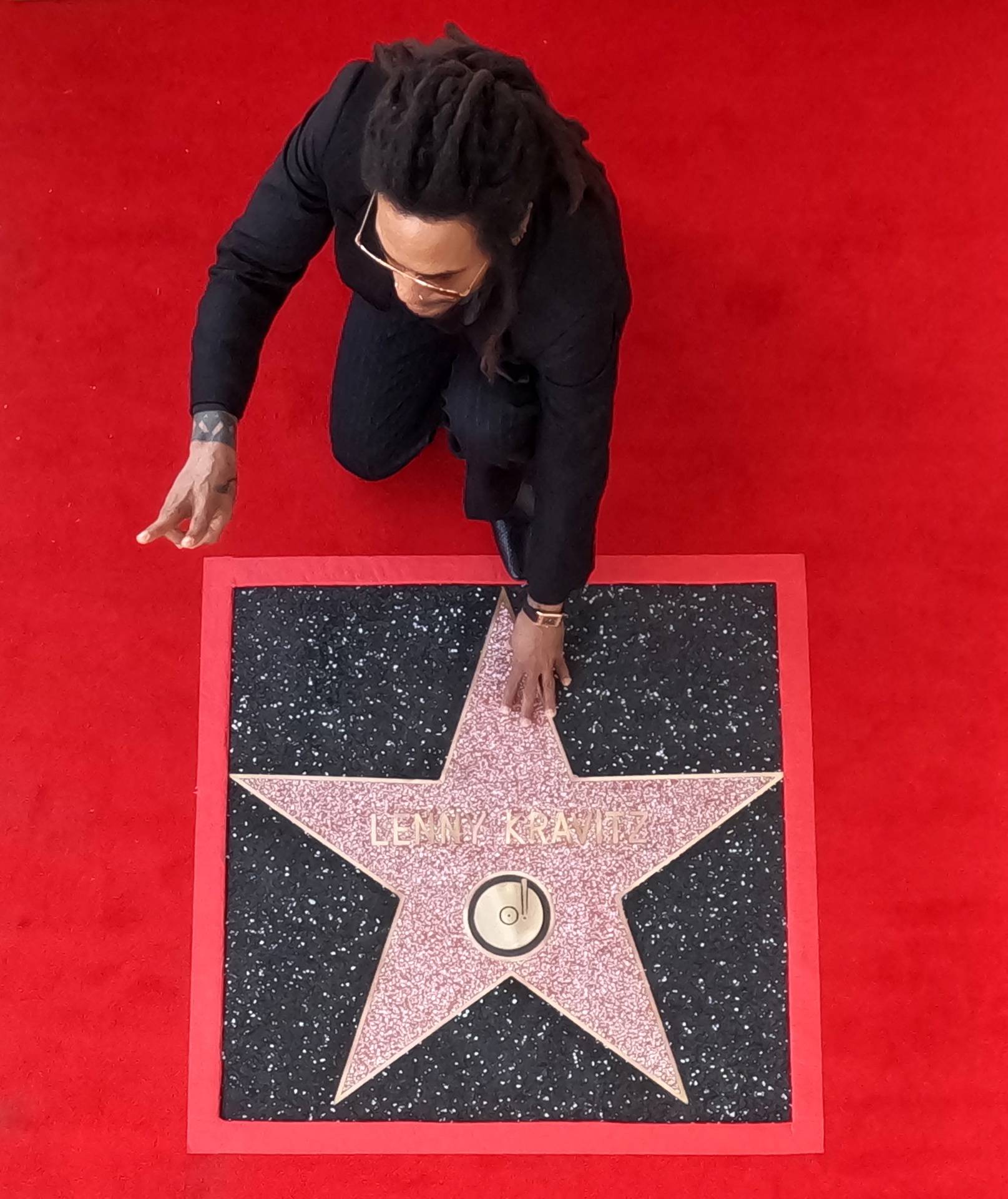 Singer-songwriter Lenny Kravitz unveils his star on the Hollywood Walk of Fame in Los Angeles