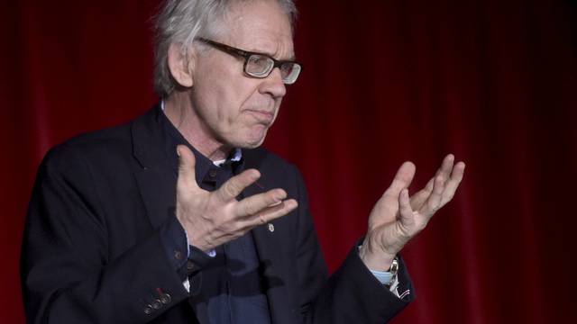 FILE PHOTO: Swedish artist Lars Vilks, known for his drawing of Prophet Muhammad, takes part in a freedom of speech discussion in Helsinki