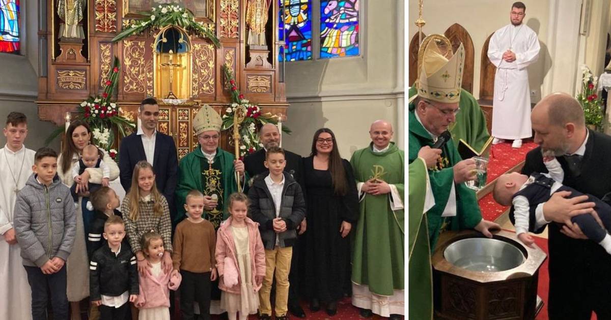 Local Family Welcomes Ninth Child with Bozanić Conducting Baptism Ceremony