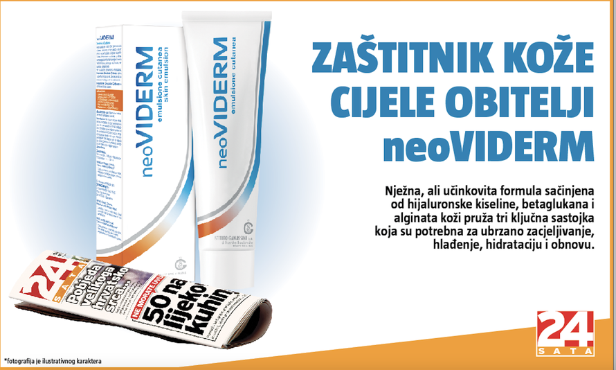 U utorak uz 24sata poklanjamo najdjelotvorniju emulziju za vašu kožu - neoVIDERM