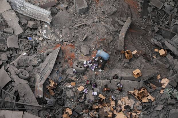 Aftermath of an Israeli strike, in Beirut