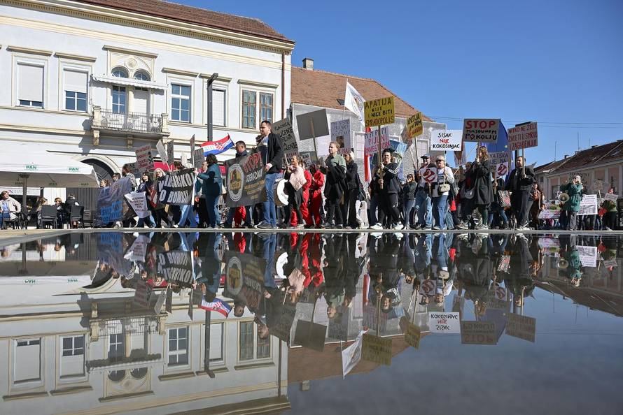 Koprivnica: Prosvjedni marš protiv megafarme pilića Veliki Pažut