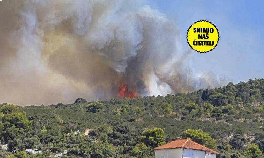 VIDEO Požar kod Primoštena: Pod kontrolom je. Gasi ga čak 62 vatrogasca i 24 vozila...