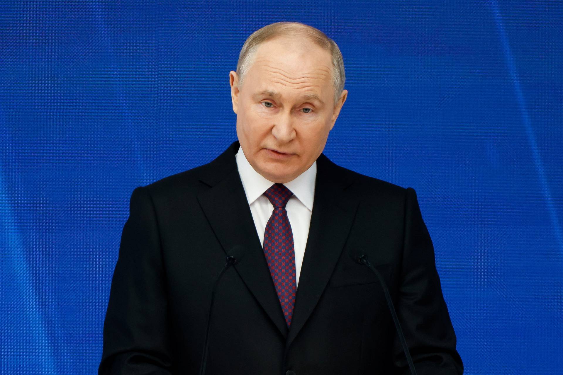 Russian President Putin addresses the Federal Assembly in Moscow