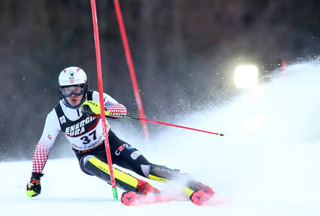 Zagreb: Hrvatski skijaši u drugoj vožnji muškog slaloma Snow Queen Trophy 2019.